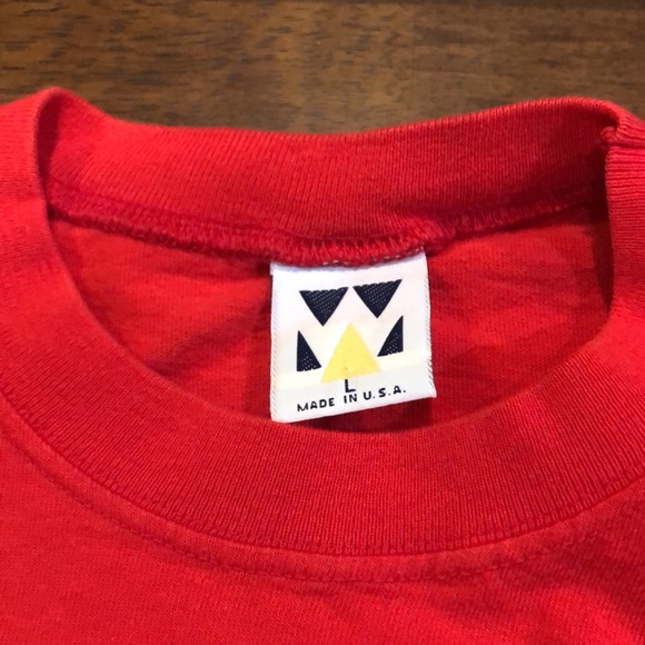 Vintage MICKEY MOUSE T SHIRT MENS RED WALT DISNEY DISNEYLAND MADE IN USA Large L - Picture 3 of 7